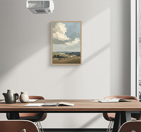 Skyline Serenity: Cloudscape Landscape Painting