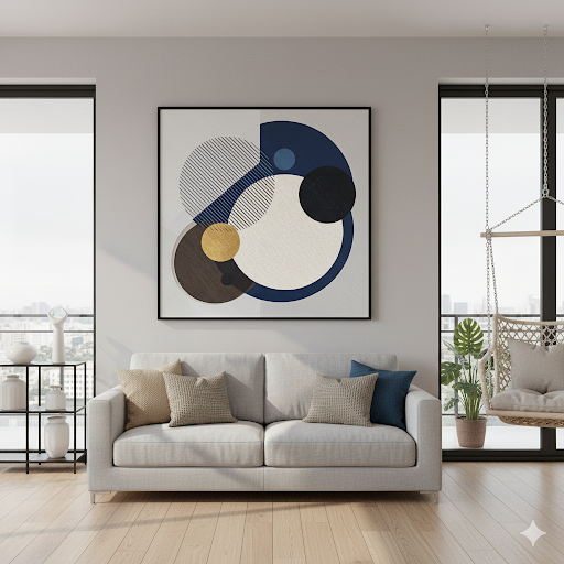 Intersecting Serenity: Modern Geometric Abstract
