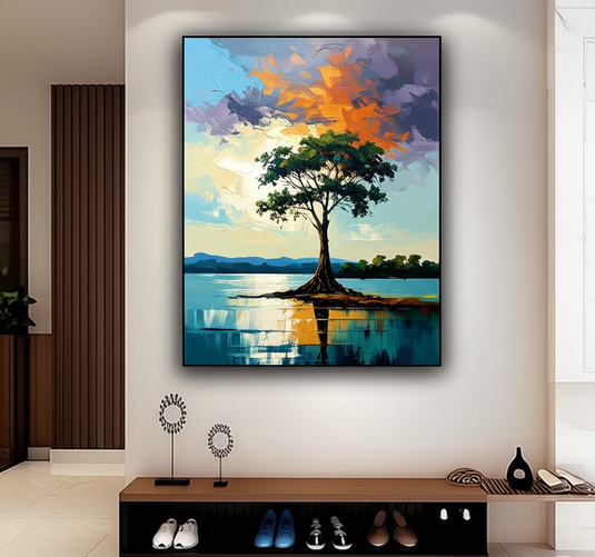 Serene Waters, Vibrant Sky