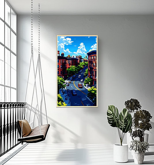 Urban Charm: Sunny Cityscape