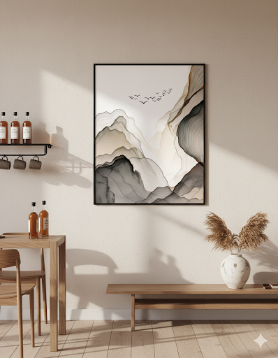 Abstract Mountain Serenity