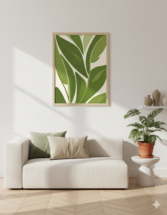 Lush Green Serenity Botanical Art