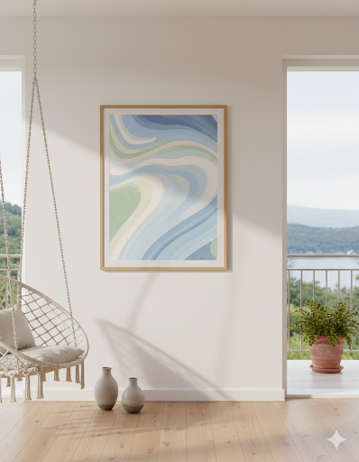 Ocean Breeze Abstract Swirls