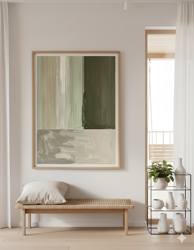 Earthen Serenity Vertical Abstract