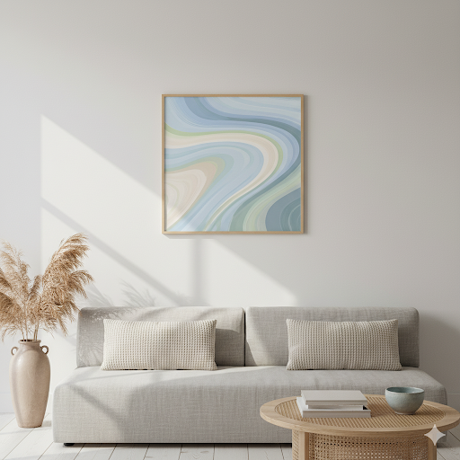 Serene Swirls: Abstract Pastel Flow