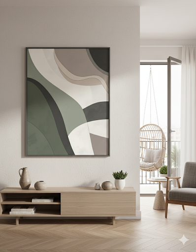 Earthy Waves Abstract Serenity