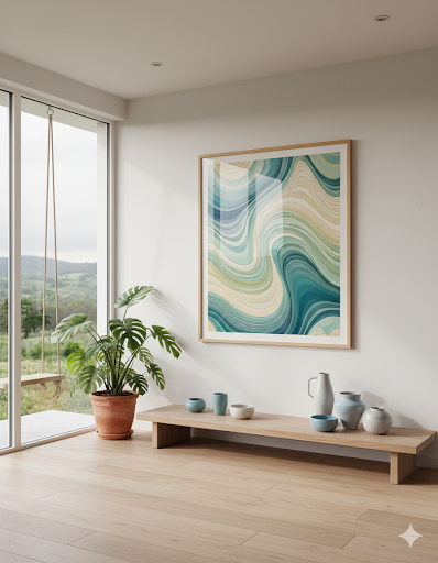 Aqua Flow Abstract Waves