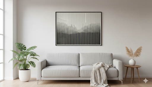 Abstract Rhythm: Black & White Serenity