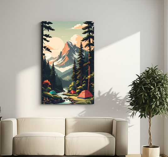 Mountain Stream Camping Serenity