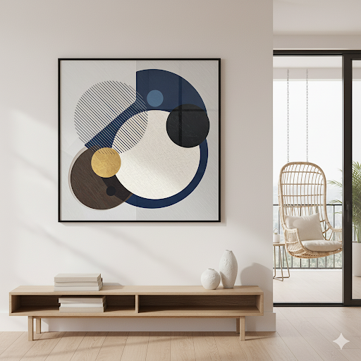 Intersecting Serenity: Modern Geometric Abstract