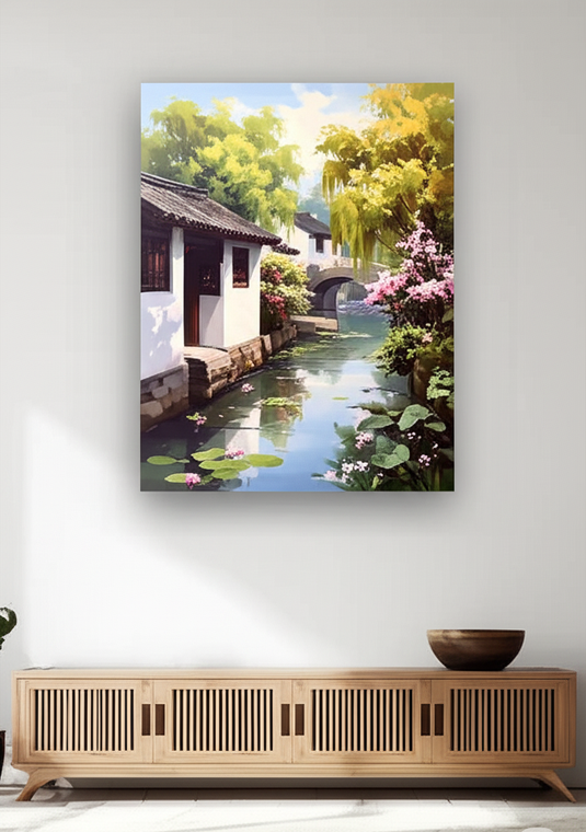 Serene Waterside Village