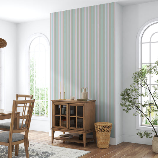 Serene Stripes: Gentle Pastel Harmony