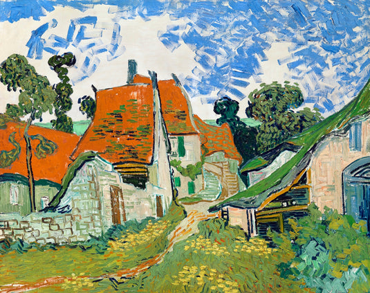 Van Gogh- Street In Auvers Su Oies 1890