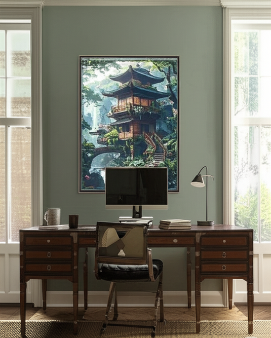 Enchanting Pagoda Waterfall Haven