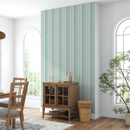 Serene Stripes: Gentle Pastel Harmony