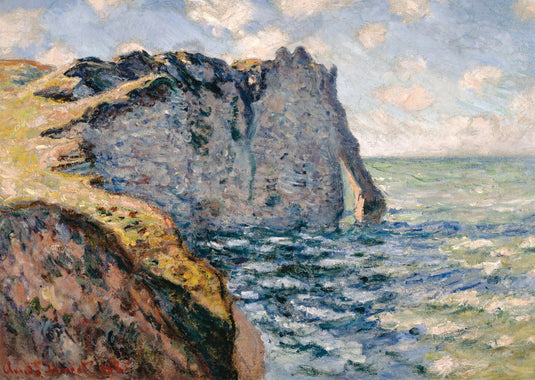 Monet- The Cliff Of Aval, Etretat, 1885