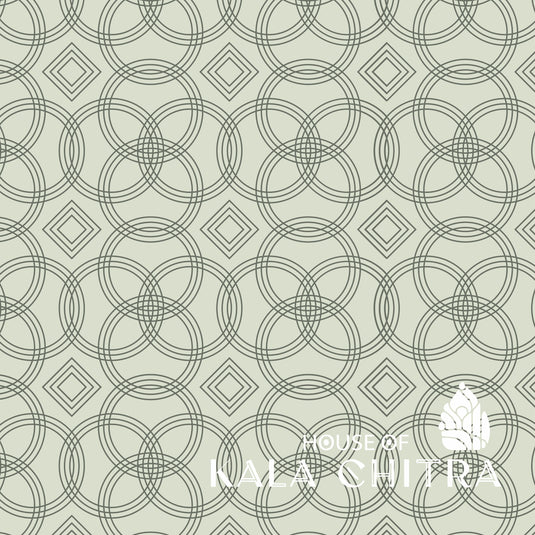 Teal Harmony Geometric Weave