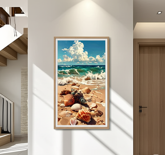 Seashore Serenity: Shells & Waves