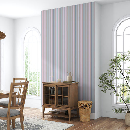 Serene Stripes: Gentle Pastel Harmony