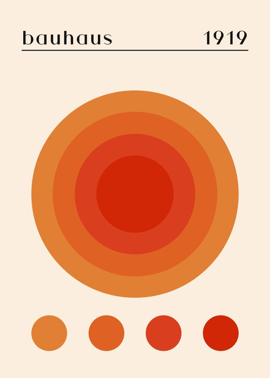 Bauhaus Sunburst - Warm Tones