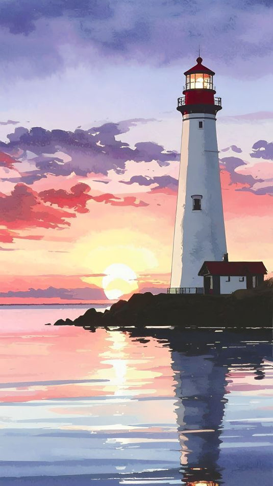 Sunset Beacon on the Water