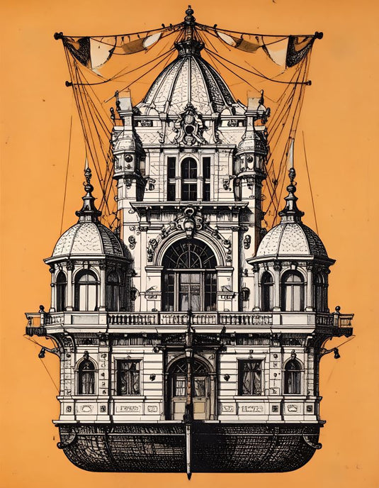 Steampunk Skyscraper Ship