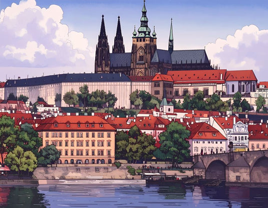Prague Castle View from the Vltava