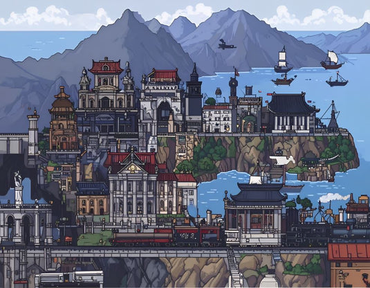 Coastal Cityscape: East Meets West