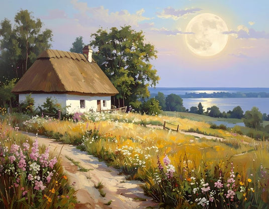 Moonlit Meadow Cottage on the Lake