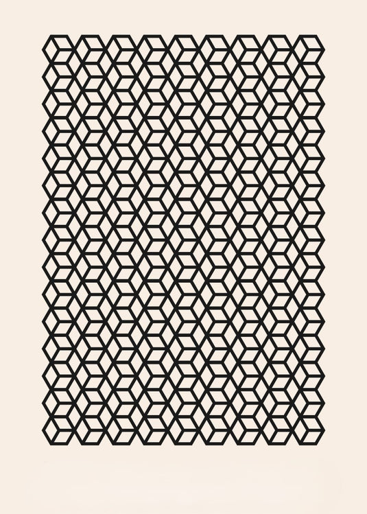 Interlocking Cubes Abstract Art