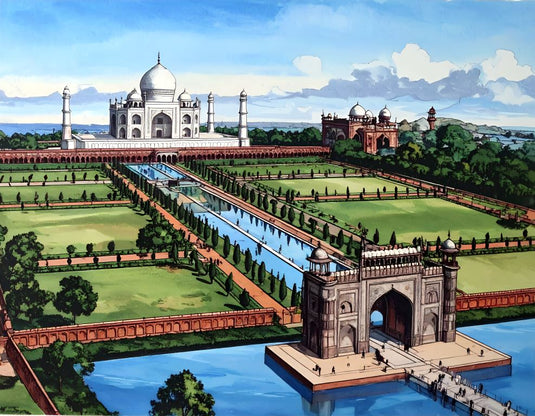 Mughal Splendor: The Taj Mahal Gardens