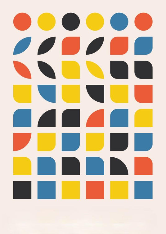 Vibrant Mid-Century Modern Geometry