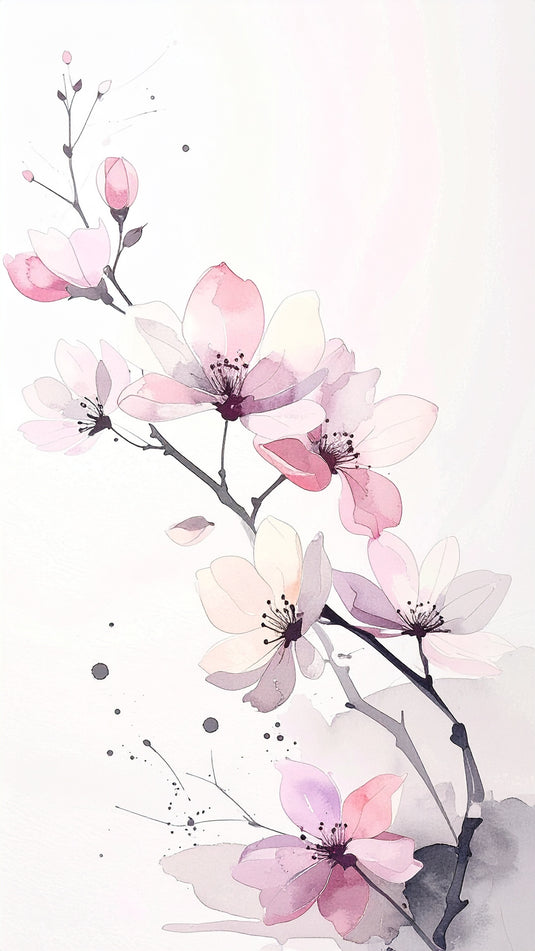 Gentle Blossom Whispers on the Wall
