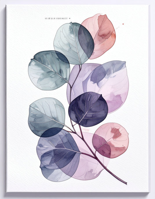 Ethereal Leaves Watercolor Canvas
