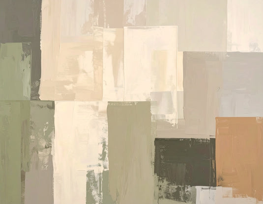 Earthy Tones Abstract Block Art