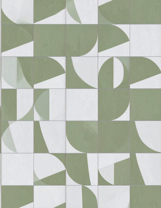 Abstract Geometrical Sage Tiles