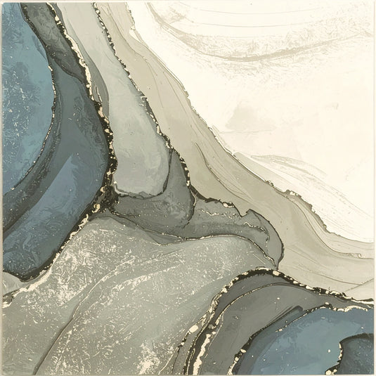 Serene Indigo & Gold Flow