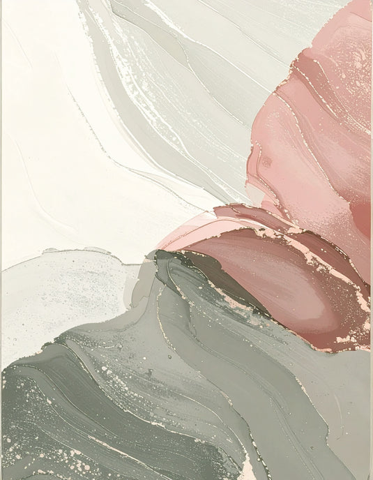 Blush & Sage Abstract Flow