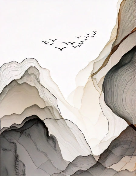 Abstract Mountain Serenity