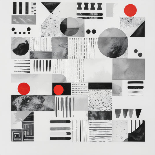 Crimson Orbit: Abstract Monochromatic Harmony