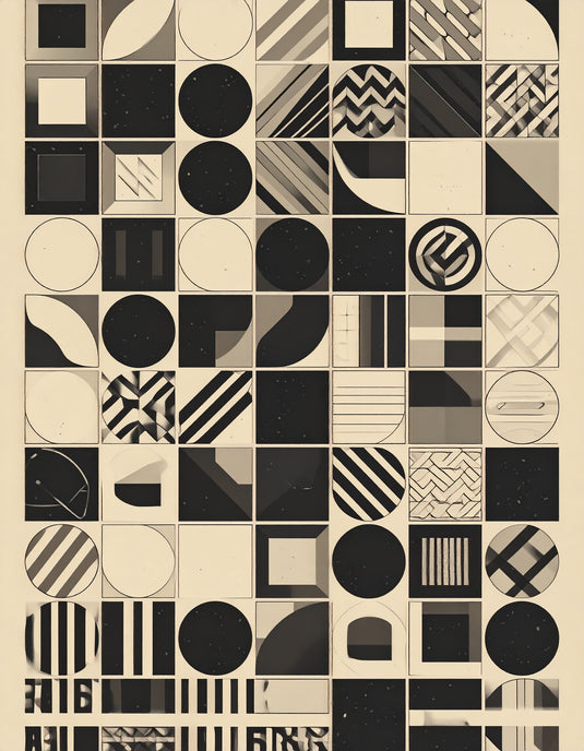 Monochromatic Modern Geometric Harmony