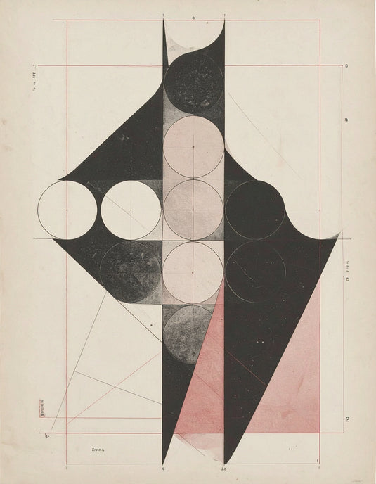 Celestial Balance: Mid-Century Modern Abstract
