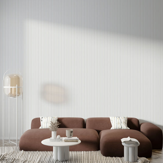 Minimalist White Vertical Ribbons