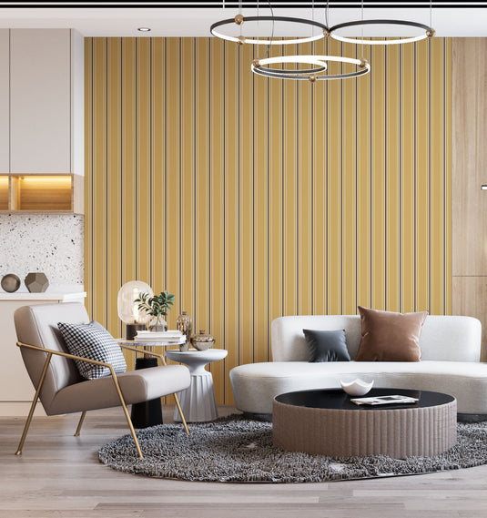 Regal Gold Minimalist Stripe Symphony