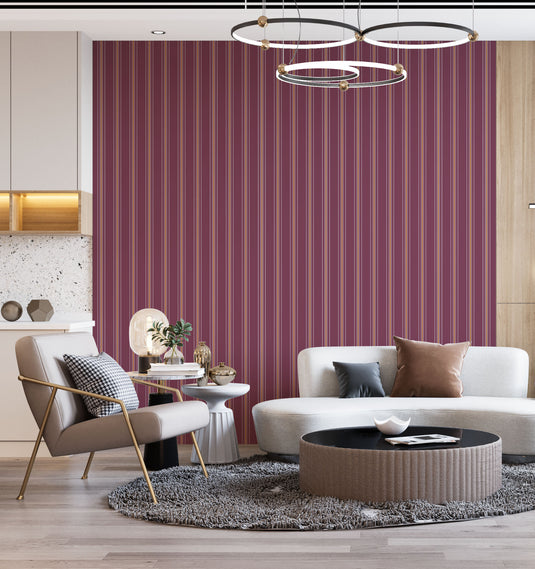 Regal Gold Minimalist Stripe Symphony