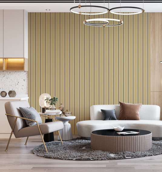 Regal Gold Minimalist Stripe Symphony