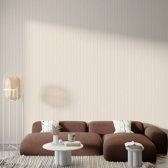 Minimalist White Vertical Ribbons