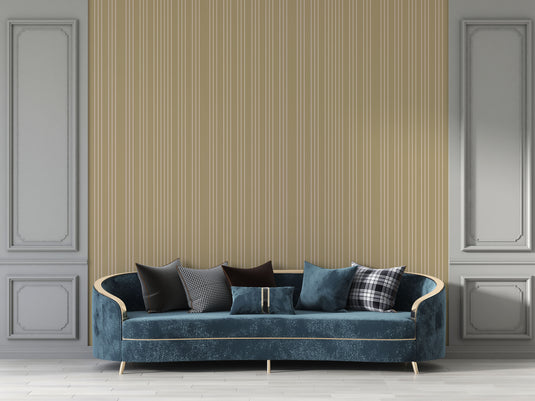 Regal Gold Stripes: Modern Minimal Art
