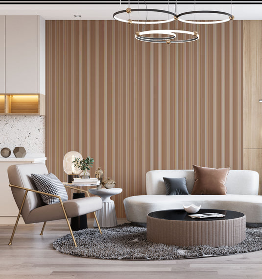 Regal Gold Minimalist Stripe Symphony